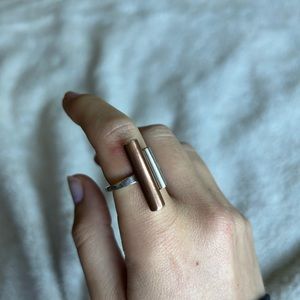 Sterling Silver & Copper Ring x Size 7